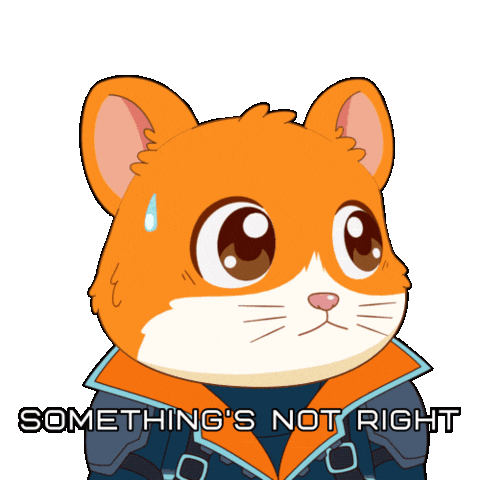 Nervous Red Flag Sticker by Hamieverse