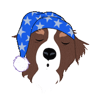 Emojigrafie dog night dogs tired Sticker