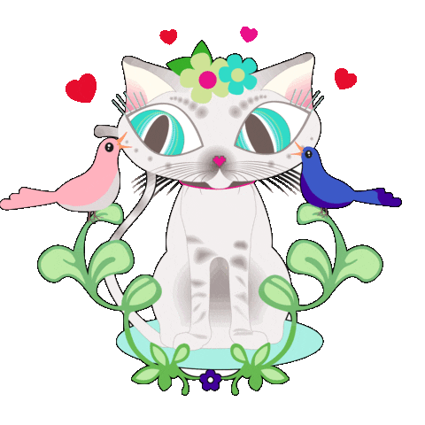 cat lady love Sticker