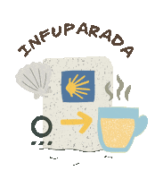 Camino De Santiago Tea Sticker by Orballo