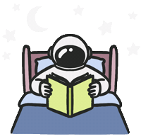 Night Book Sticker
