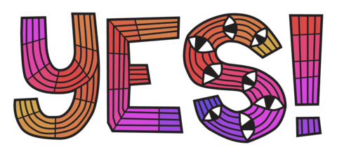 Gay Yes Sticker by Jeff McCann