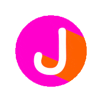 Pink Orange Sticker