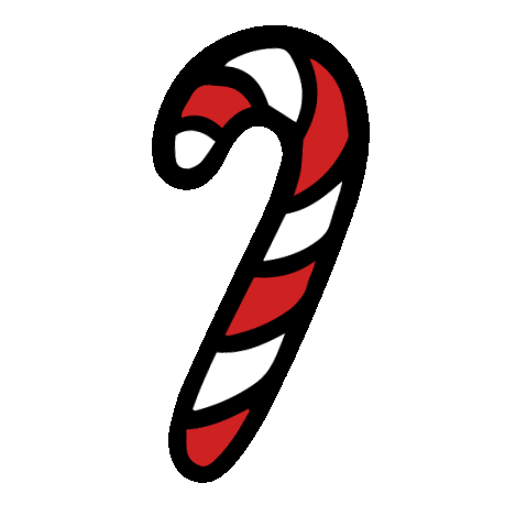 Candy Cane Christmas Sticker by Vita Cola