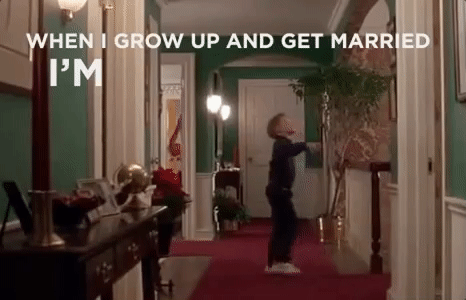 living home alone GIF