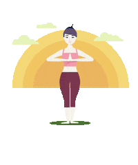 Lebensbaum_de sport fitness morning yoga Sticker