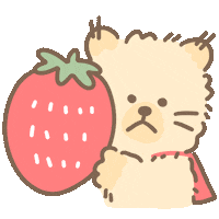 Cats Strawberry Sticker by koimoffee