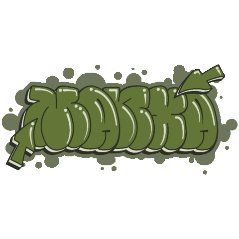 MANXA21 giphyupload green graffiti bomb Sticker