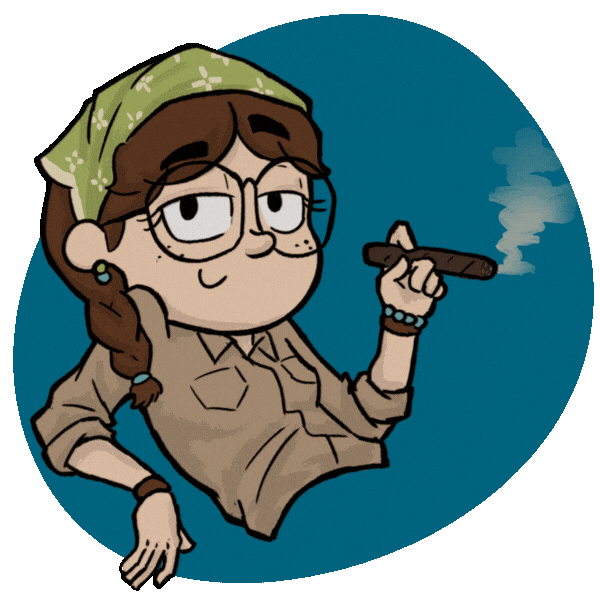 Cigar Smoking Sticker by Pepper Steps