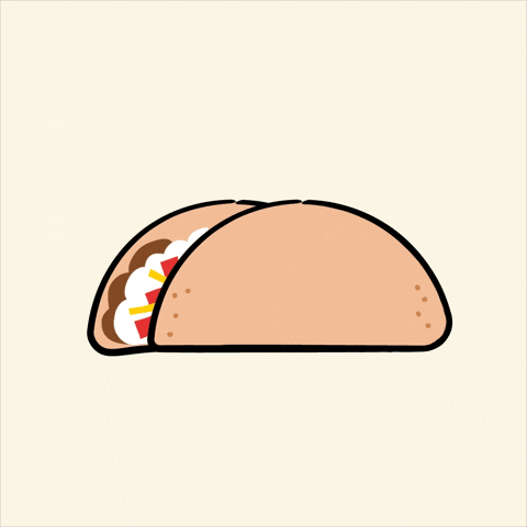 Taco Time Rainbow GIF by Jessica Lau