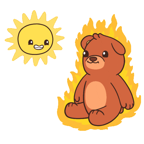 Sad Teddy Bear Sticker by BEARISH