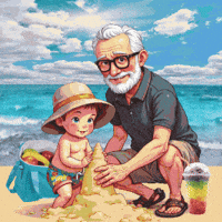 Sunny Day Grandfather GIF