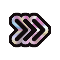 Arrow Holo Sticker by HoneyGrove