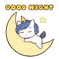 Rest Well Good Night Sticker by Brave Unicorn
