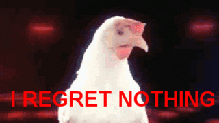 Feeling no regrets