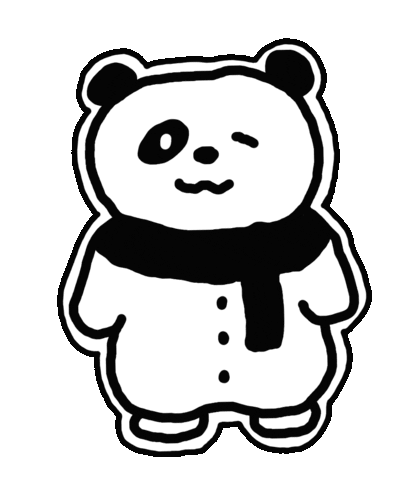 Panda Hello Sticker