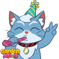 Happy Birthday Cat Sticker by GardenAffairs