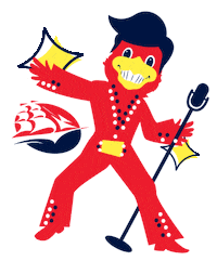 Big Red Sticker by Shippensburg University