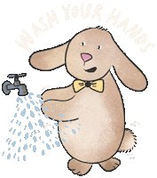 Bunny Stay Home Sticker by Little Blue Fairy