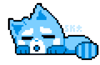 SteveKstickers pixel coffee work blue Sticker