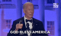 "God bless America." 