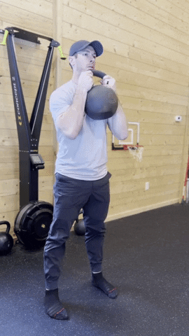 MeauxtionFitness home gym goblet squat meauxtion fitness kettlebell squats GIF