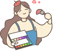 Artist Painting Sticker