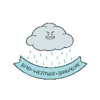 Cloud Raining Sticker