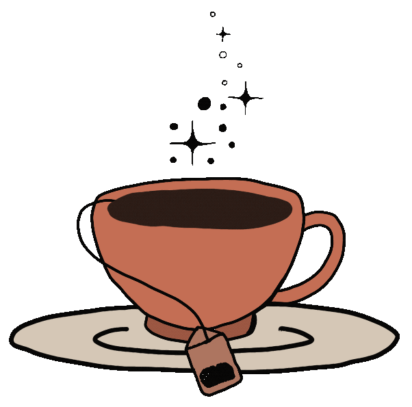 Tea Cup Morning Sticker