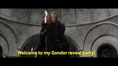 me3dia giphygifmaker lotr gender reveal gondor reveal party GIF