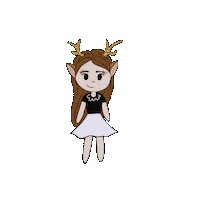 Uneminibiche dance dancing deer bichette Sticker