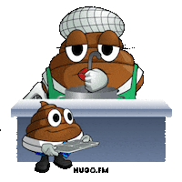 Farting Lunch Lady Sticker by Hugo.fm