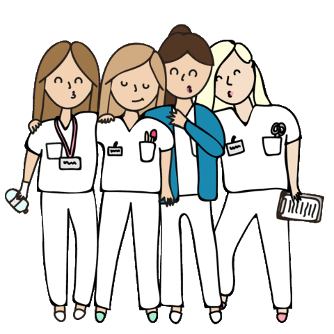 Friends Nurse Sticker by Enfermera en apuros