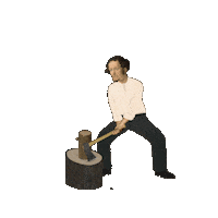 Axe Chopping Sticker by Scorpion Dagger