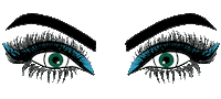 eyes blink Sticker by Unique Vintage