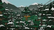 snow forest GIF by South Park 