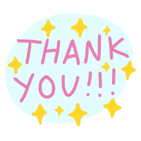 Thanks Thank You Sticker by Fawa