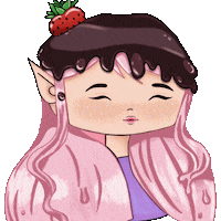Sunshinejoyce anime pink kawaii chocolate Sticker