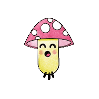 Drawing Mushroom Sticker by Griffographe