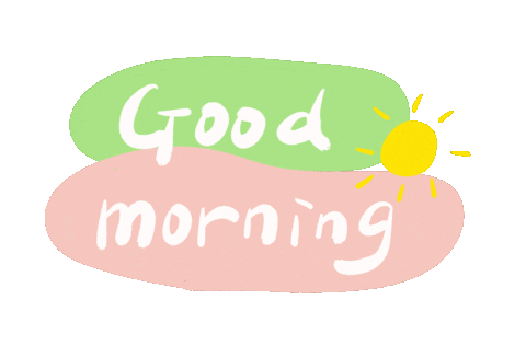 手寫字 早安 Sticker