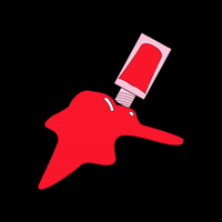 Milo-Cosmetics red makeup doodle milo GIF