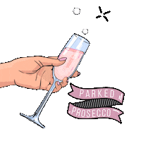 parkedprosecco mobile cheers trailer prosecco Sticker