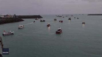 Flares Set Off as French Fishing Vessels Gather in Jersey Amid Post-Brexit Tension