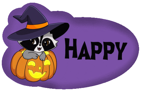 Halloween Raccoon Sticker