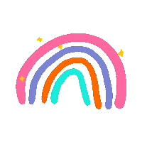 Rainbow Glitter Sticker by Daisy Lemon