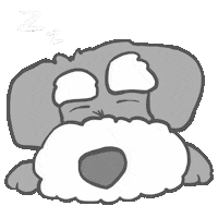Tired Dog Sticker