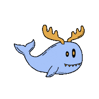 Whale Moose Sticker