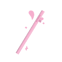 WonderSipStraw pink drink blue stars Sticker