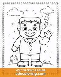 EduColoring halloween frankenstein coloring pages GIF