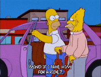 Driving Season 9 GIF by The Simpsons
